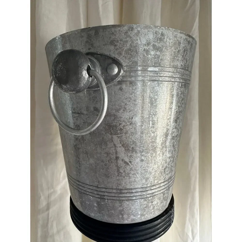 PERONI FINI ITALY Metal Ice Bucket Handles 12 x 7.5 Barware vine cooler